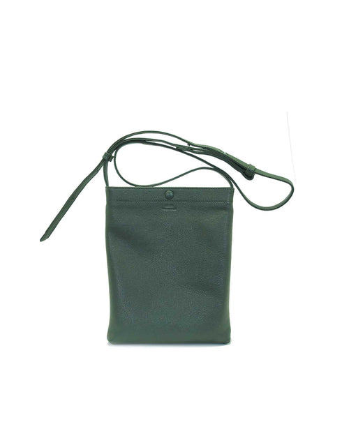 シュリンクレザー 縦型サコッシュ