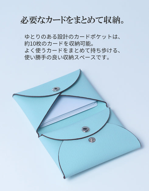 本革 カードも入るコインボックス / ミニ財布 小銭入れ 名刺入れ スマートキー