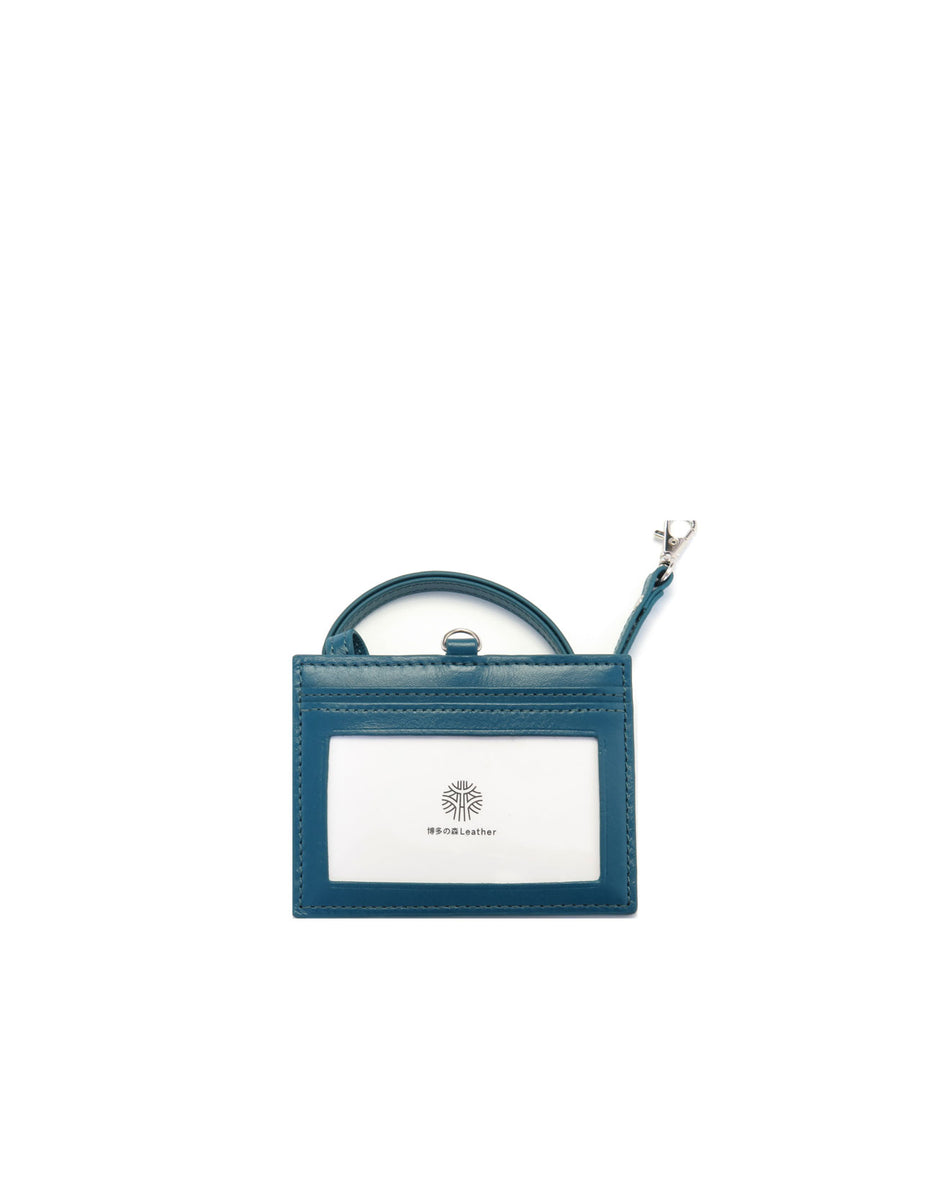 ID カードホルダー ストレートタイプ/ 両面 クリア窓 本革 – 博多の森