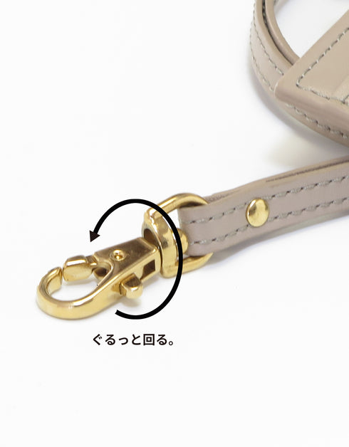 ID カードホルダー ストレートタイプ/ 両面 クリア窓 本革