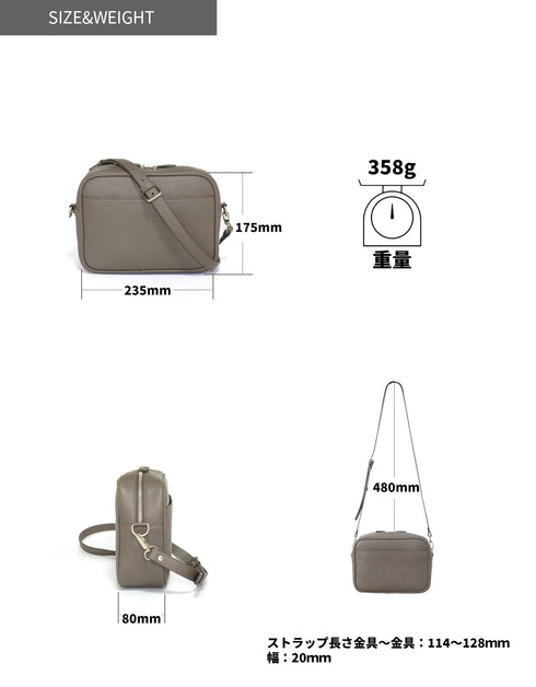 ミニ ショルダーバッグ 【Coconi ココニ】スクエアバッグ 斜め掛け 本革