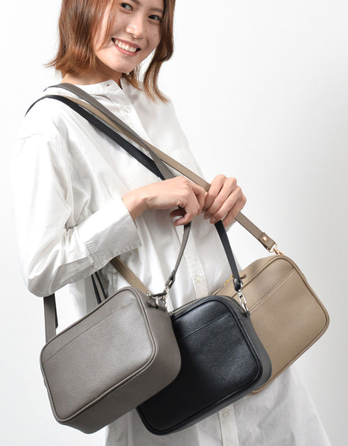 ミニ ショルダーバッグ 【Coconi ココニ】スクエアバッグ 斜め掛け 本革