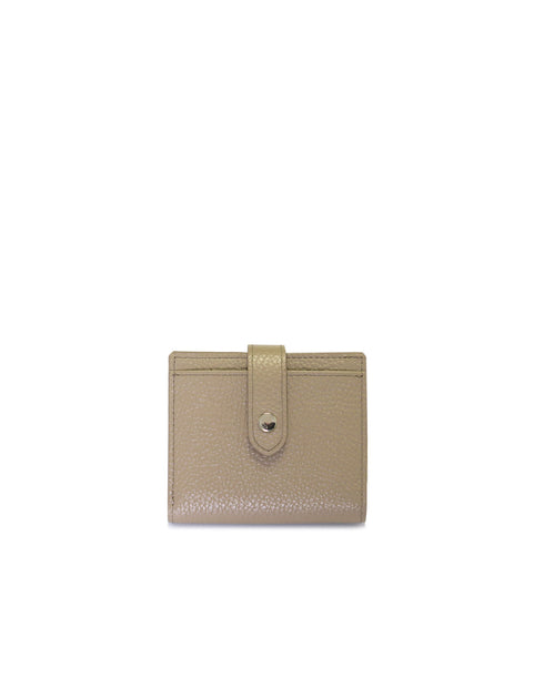 バイカラー二つ折りコンパクト財布 ベルト付き