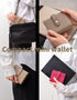 バイカラー二つ折りコンパクト財布 ベルト付き