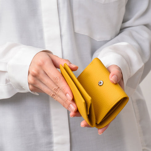 三つ折り財布 / ボックス型小銭入れ 本革