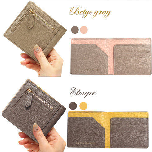 キャッシュレス財布 ファスナータイプ / 薄い財布 スキミング防止 本革